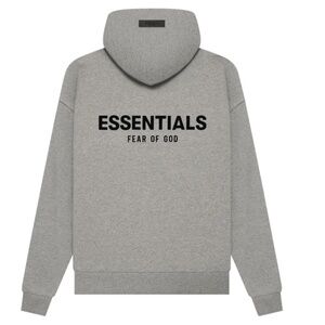Essentials X Fear Of God Dark Oatmeal hoodie